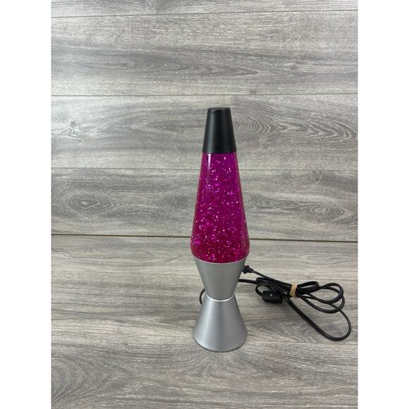 Lava Lamp 14.5” Motion & Glitter Cool Blue Liquid / Magenta Lava Model 2118 - Picture 4 of 7
